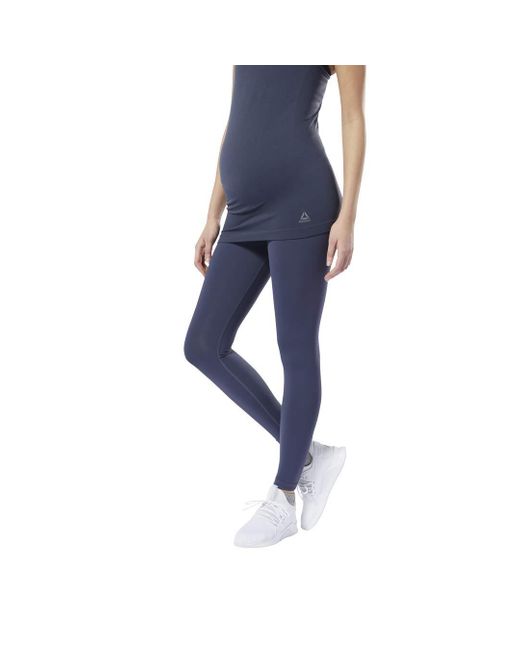 Reebok Blue S Lux 2.0 Maternity Yoga Pants