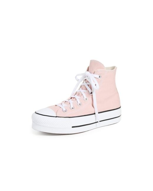 Chuck Taylor all Star Lift Canvas Platform High Top 572721C Rosa di Converse in White