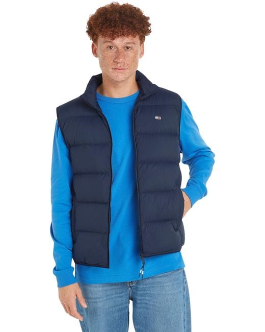 Tommy Jeans TJM Light Down Vest DM0DM17893 Gilets Tommy Hilfiger pour homme en coloris Blue