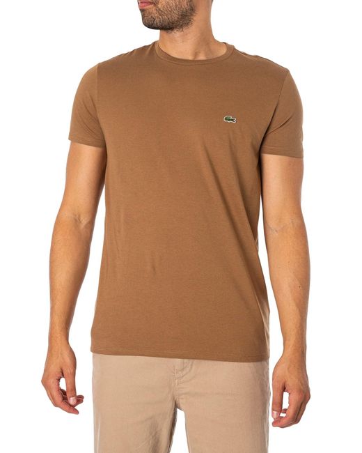Lacoste Brown Embroidered Logo T-shirt for men