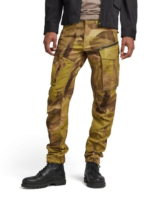 Pantalones Rovic Zip 3D Regular Tapered Para Hombre G-Star RAW de hombre de color Yellow