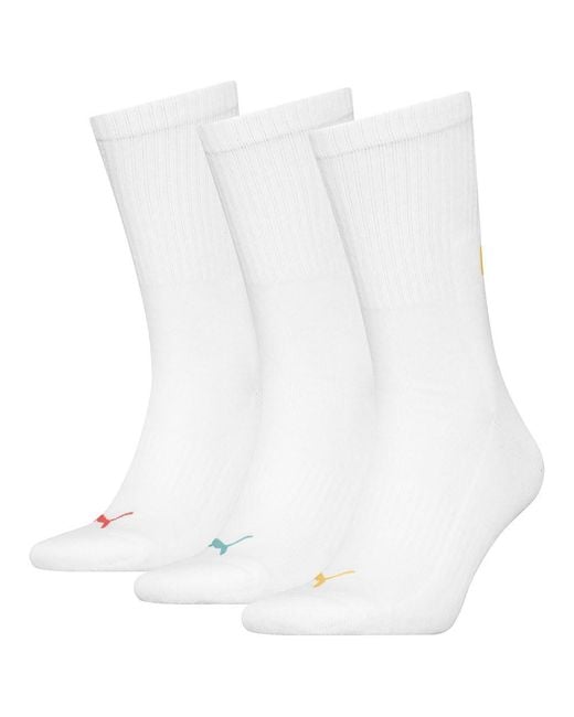 PUMA Unisex Cushioned Next Crew 3p in het White