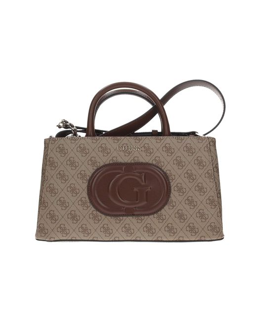 Guess Brown Eco Mietta Small Society Satchel