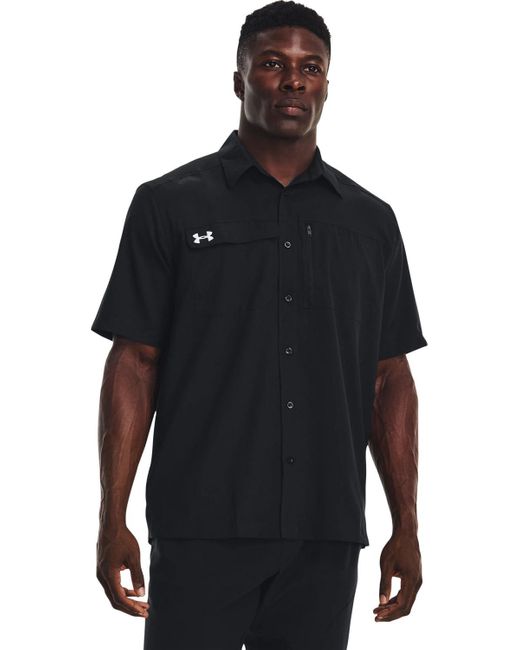 Under Armour S Motivator Coach s Button Up Shirt in Black for Men Lyst UK