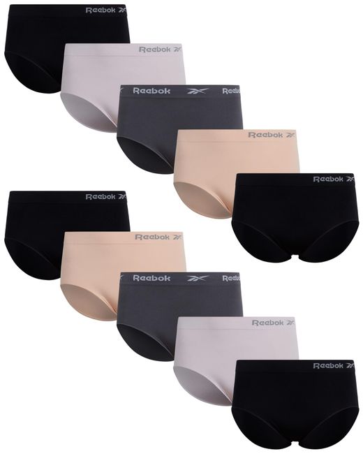 Reebok Black Underwear – 10 Pack Plus Size Seamless Brief