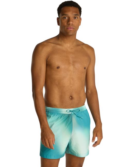 Calvin Klein Badeshorts Medium Drawstring-Print Mittellang in Blue für Herren
