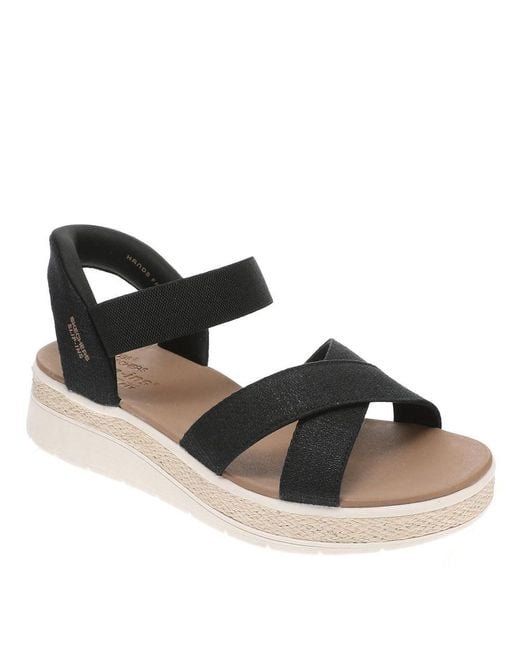 Skechers Black Bobs Sun Ray-bright Take Hands Free Slip-ins Sandal
