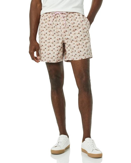 Pantalón Corto Informal con Cordón y Tiro de 15 Cm Hombre Amazon Essentials de hombre de color Natural
