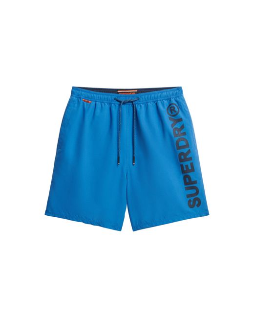 Superdry 43,2 cm Sport-Badeshorts mit Grafik Monaco Blau M in Blue für Herren