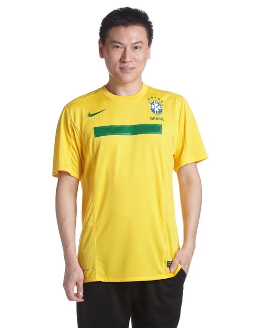 Brazil Home Football Shirt 2011-12 di Nike in Yellow da Uomo