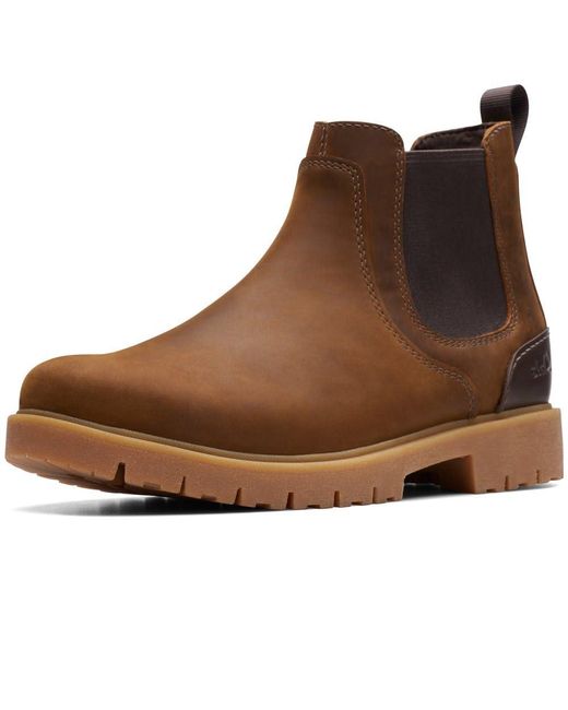 Clarks Brown Rossdale Top S Chelsea Boots 11 Beeswax