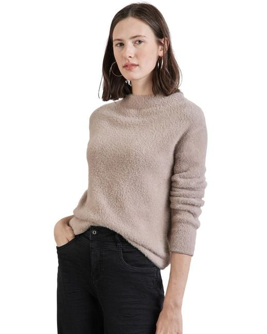 Federgarn Pullover Damen Pullover GrÃ¼n Street One Street One