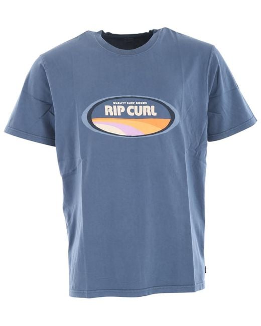 Rip Curl Blue Surf Revival Mumma Tee T Shirt Washed Navy for men