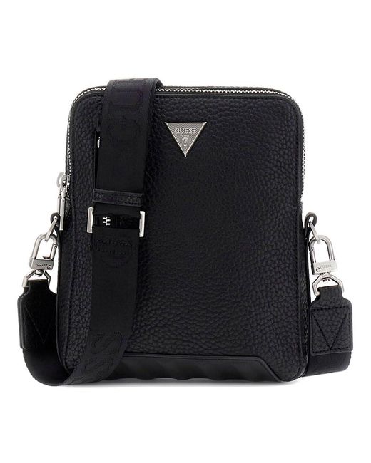 GUESS Torino Double Zip XBody With Vertikal Zip Black [273644] - sac à épaule bandoulière sacoche gris foncé - Bagagerie - Maroquinerie
