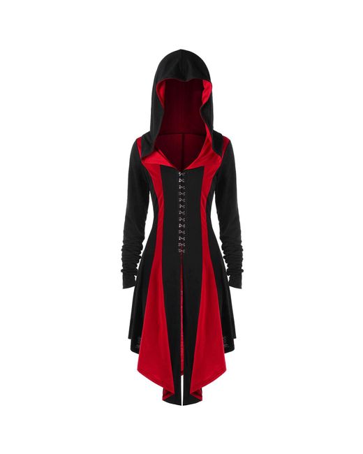 Superdry Lalaluka Punk Clothing Gothic Coat Vintage Palace Lace Zip Flared Sleeves Retro Tuxedo Coat Medieval Cosplay Costume Victorian