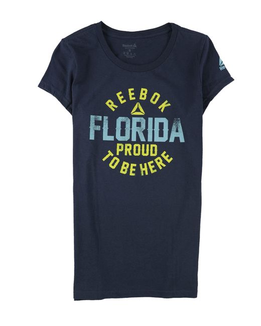 Reebok Blue S Florida Proud To Be Here Graphic T-shirt