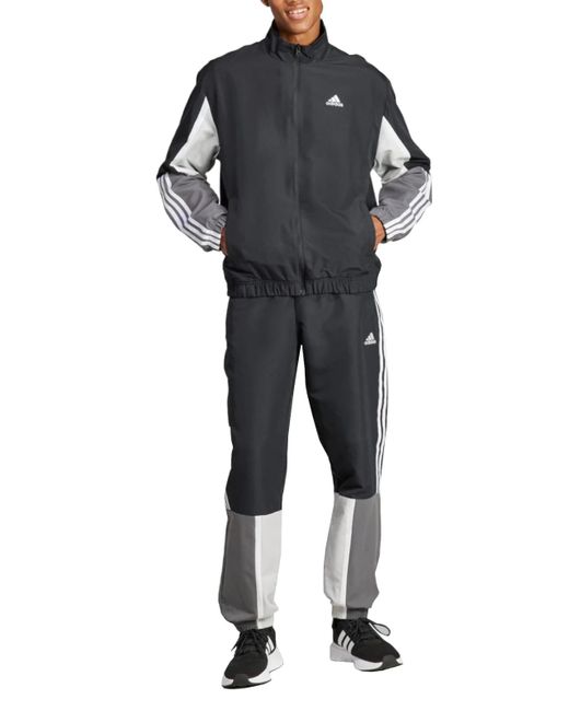 Sportswear Colorblock 3-Stripes Track Suit Tuta di Adidas in Black da Uomo