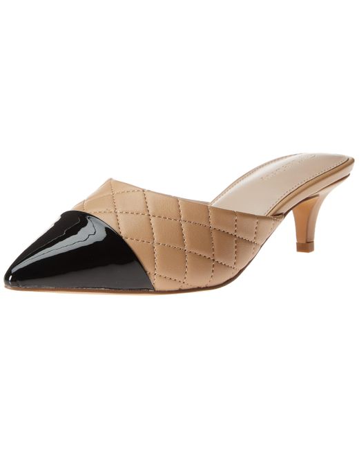 The Drop Paulina Pointed-toe Two-tone Mule in Black | Lyst
