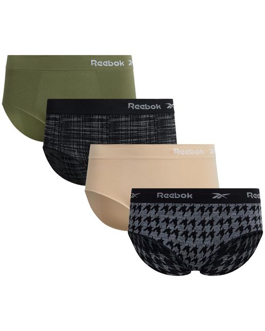 Reebok Black Underwear – 4 Pack Plus Size Seamless Hipster