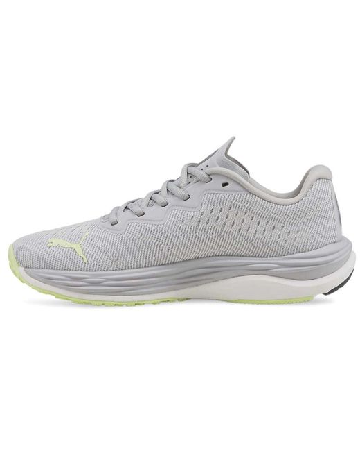 PUMA Gray Womens Velocity Nitro 2 Running Sneakers Shoes - Pink, Grey, 5 Uk