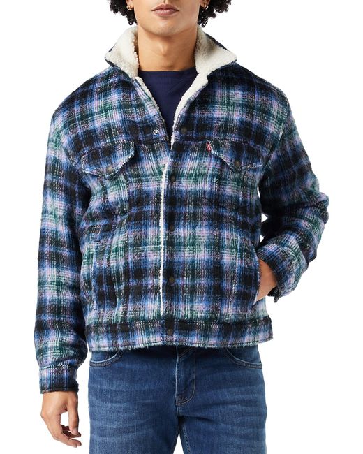 Levi's Vintage Fit Sherpa Trucker Jacke in Blue für Herren