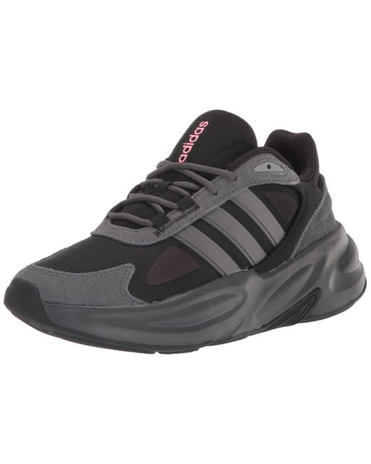 adidas Leather Ozelle Running Shoe in Black Lyst