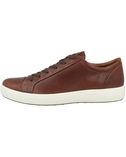 Ecco Brown Soft 7 Sports Classic Sneakers for men