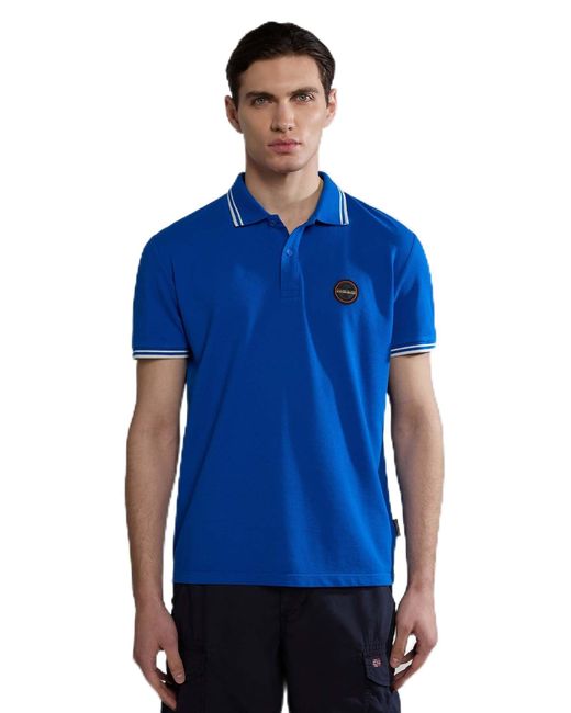 Napapijri Blue Macas Polo Shirt Royal for men