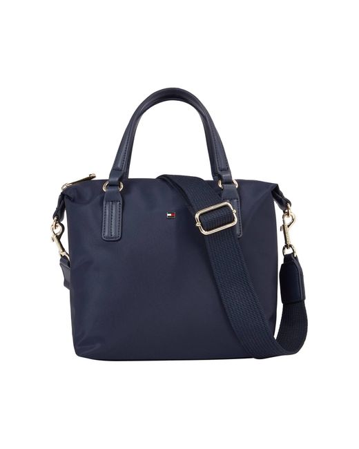 Tommy Hilfiger Blue Poppy Th Small Tote Aw0aw15640