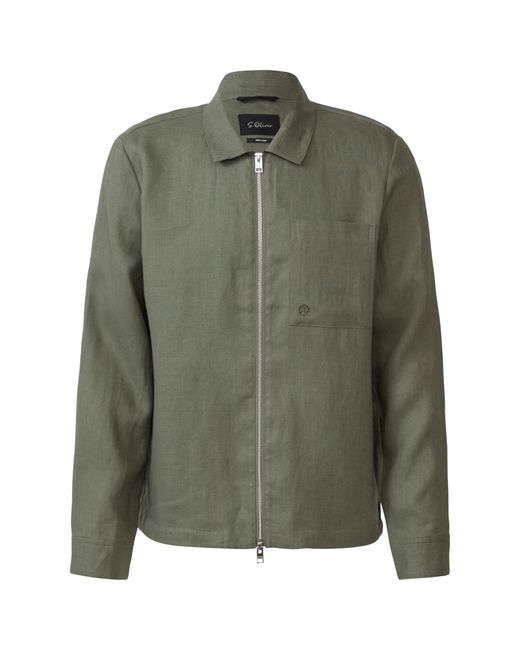 S.oliver Overshirt aus Leinen mit Eingrifftaschen olivgrün 54 in Green für Herren