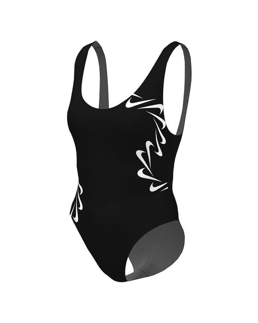 Nike Black Multi Logo Swimsuit W Nessd292 001 Badeanzug