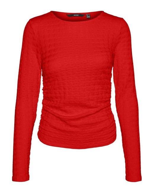 Vero Moda Red VMIDA LS TOP JRS GA