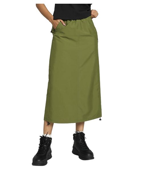 PUMA Green Model Dare To Midi Woven Skirt Lvgrn T.