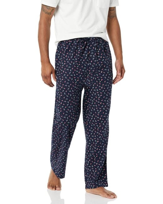 Amazon Essentials Blue Flannel Pajama Pant-discontinued Colors for men