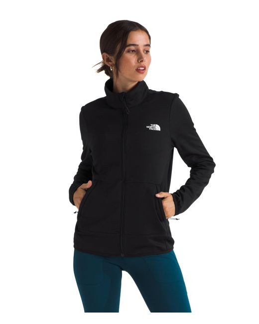 The North Face Black Zip Fleece Jacket - Teddy Jacket For Hiking & Outdoor Activities - Midweight Fleece With Secure-zip Pockets - Tnf