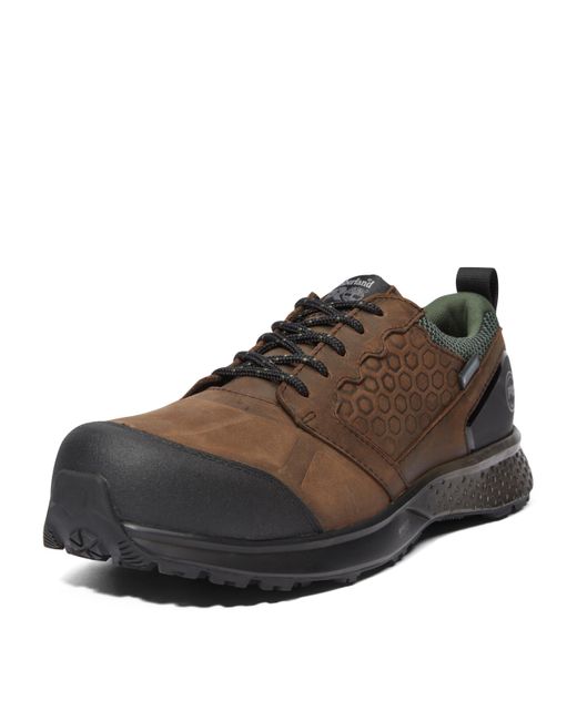 Timberland Brown Reaxion Composite Safety Toe Waterproof Industrial Hiker Work Boot for men