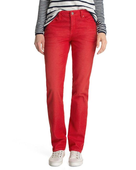 Esprit Straight Leg Jeans In Leuke Kleuren Met Rechte Pijpen in het Red