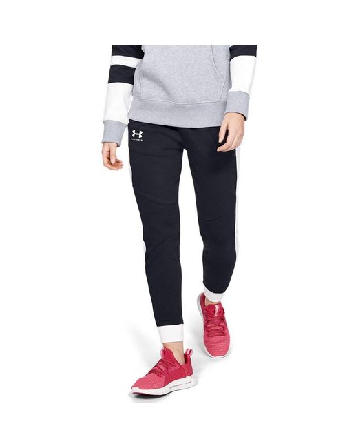 Under Armour Rival Fleece Graphic Novelty Pant Broek Voor in het Blue