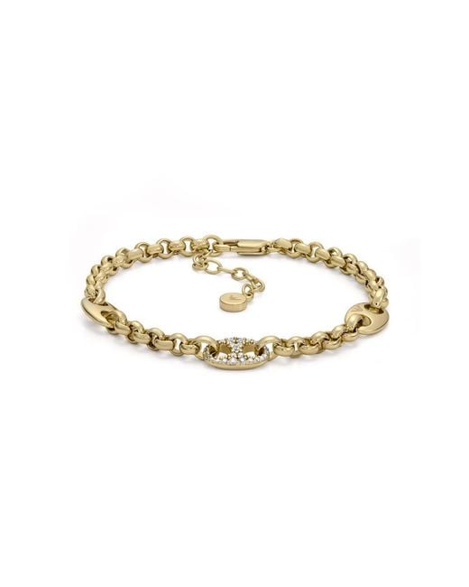 Emporio Armani Metallic Gold-Ton Edelstahl Armband