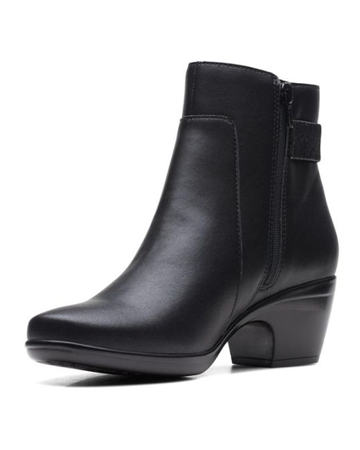 Clarks Black Emily Holly Ankle Boot
