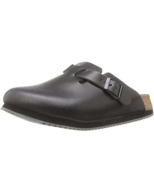Birkenstock Professional Boston Super Grip Leather Slip Resistant Work Shoe,black,42 M Eu