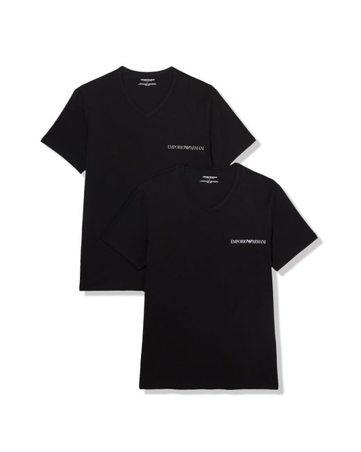 Emporio Armani Black Core Logoband 2-pack T-shirt for men