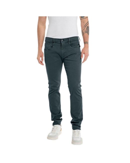 Replay Jeans Anbass Slim-Fit Hyperflex Colour X-Lite mit Stretch in Blue für Herren