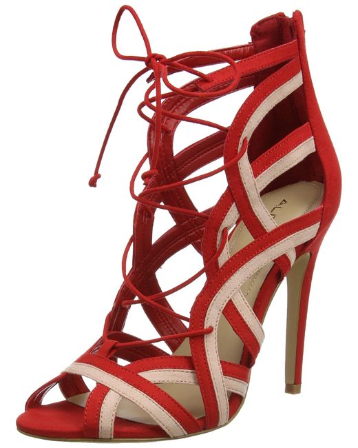 ALDO Red Shaylla Ankle Strap Sandals