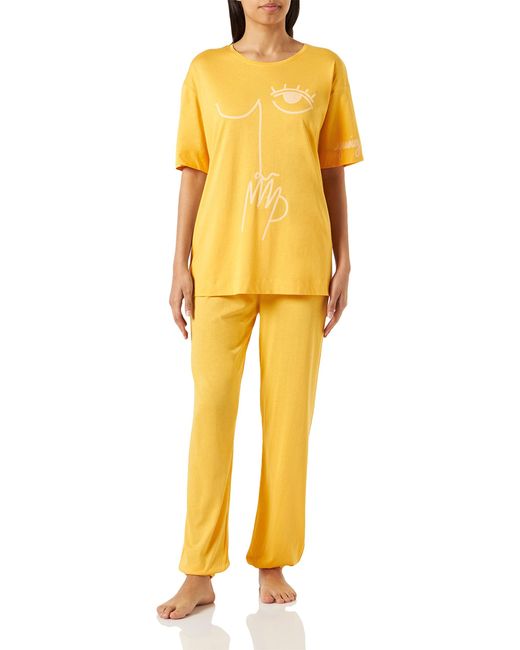 Triumph Yellow Sets Pk Ssl 10 Co/md Pajama