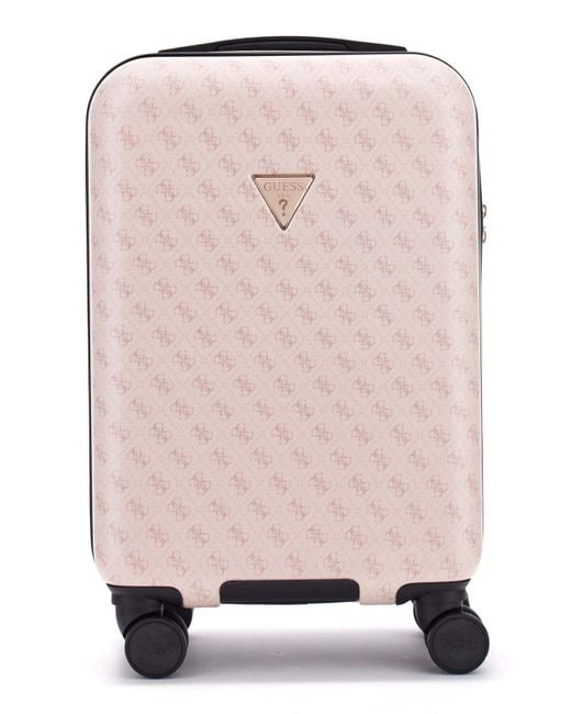 Valise Jesco 18 in 8-Wheeler Rose Water Logo Guess en coloris Pink