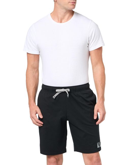 Emporio Armani White Piping Logoband Loungewear Bermuda Shorts for men