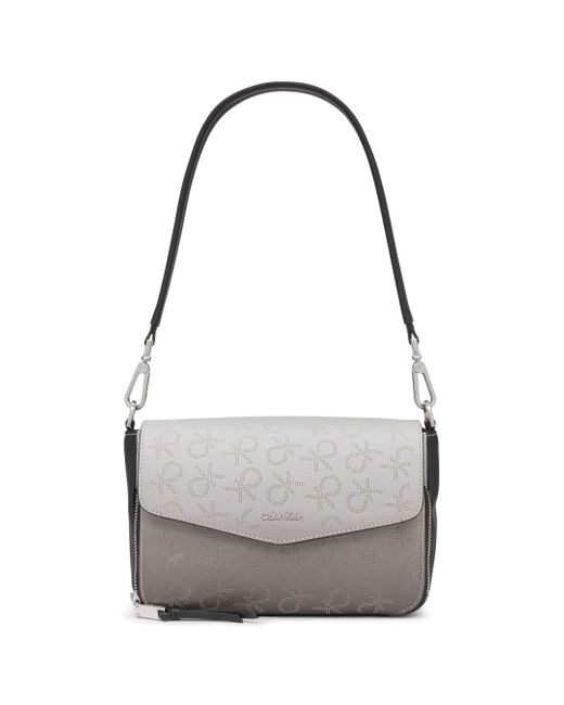 Calvin Klein Gray Ava Novelty Demi Shoulder Bag