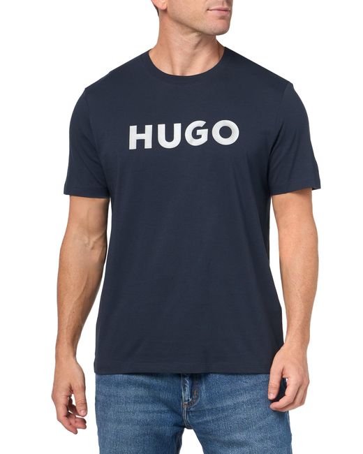 HUGO Blue Print Logo Short Sleeve T-shirt for men