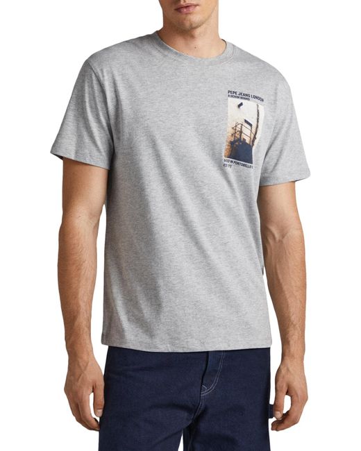 Wilfredo T-Shirt Pepe Jeans pour homme en coloris Gray